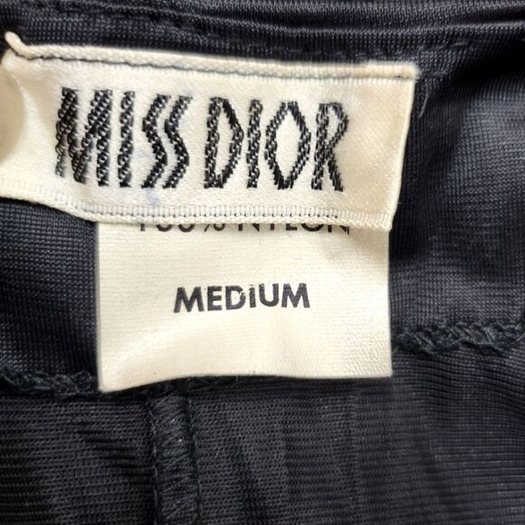 Vintage Miss Dior Plunge Neck Maxi Nightgown Black Size M New - Picture 6 of 8